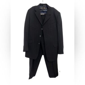 Claudio Morelli Pure New Wool 3 Button Suit Blazer and Trousers Charcoal 42R 30W